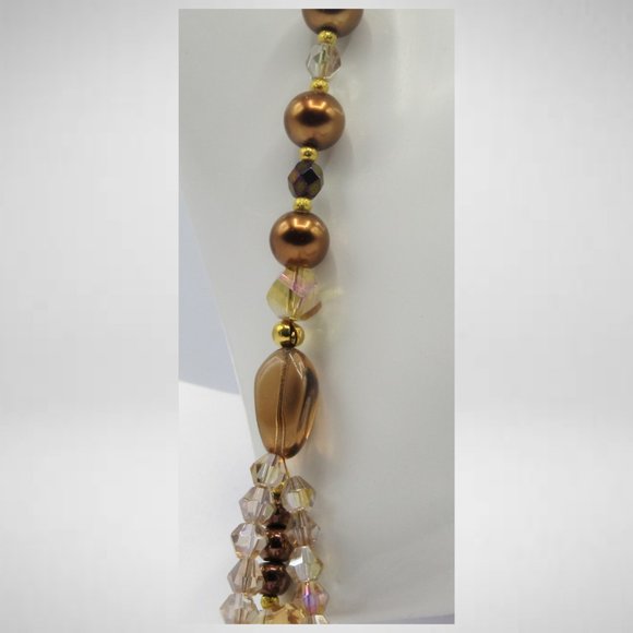 THE EMPRESS In COPPER Colour Beaded Jewelry Set - Picture 5 of 7